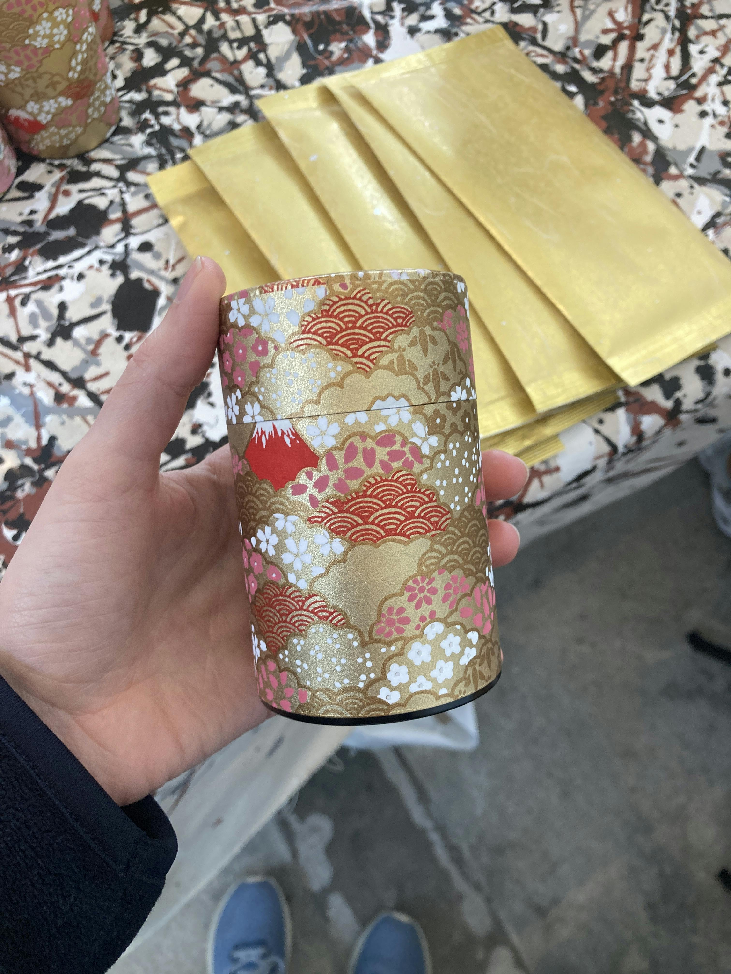 Tea Cans with Washi Paper