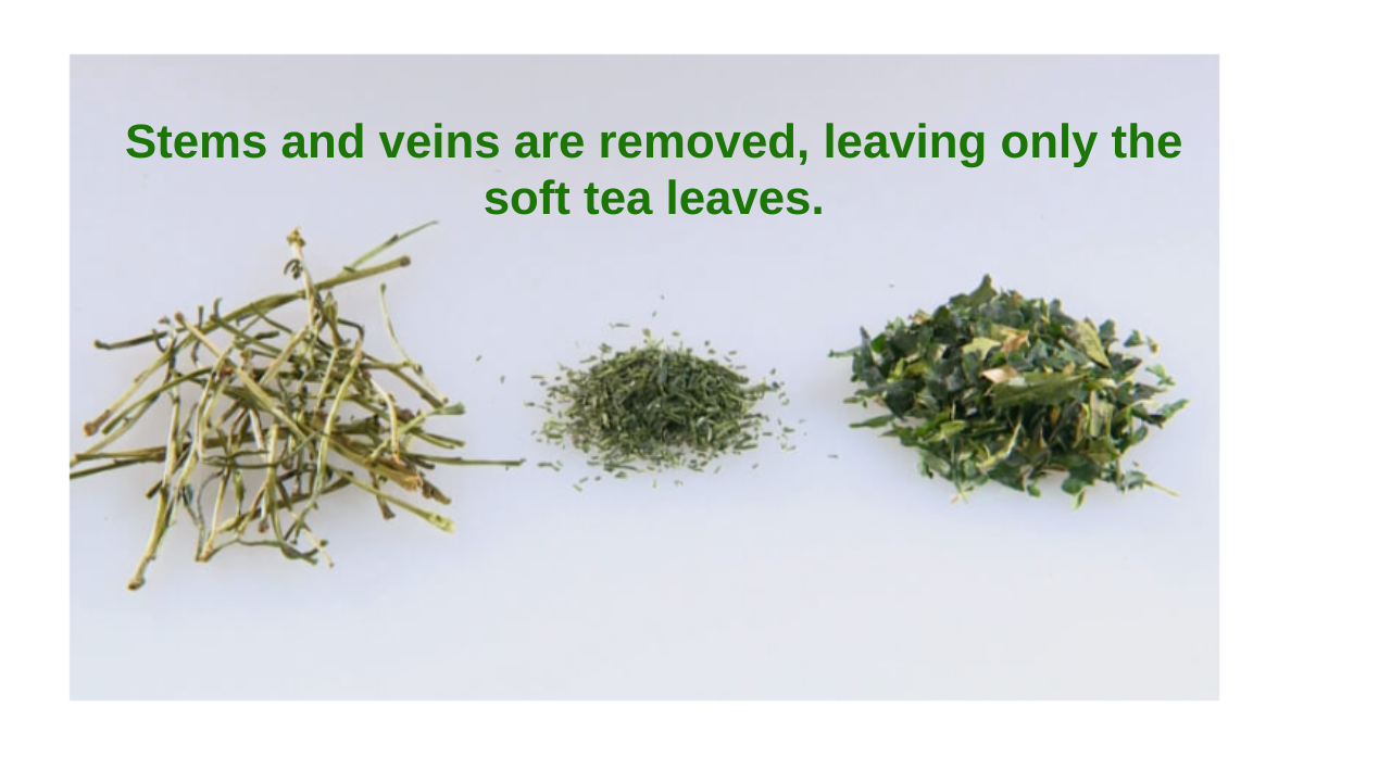 Removing the Stems and Veins from Tea